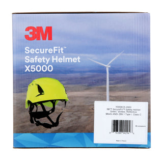 3M SecureFit Safety Helmet, X5004VX-ANSI,  Green, vented, 1Ea/Box