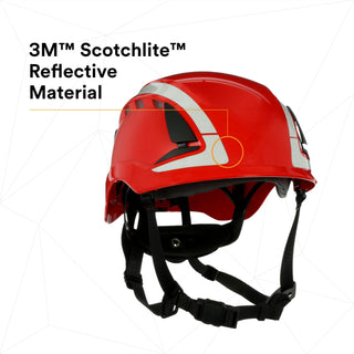 3M SecureFit Safety Helmet, X5005VX-ANSI,  Red, vented, 1Ea/Box