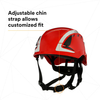 3M SecureFit Safety Helmet, X5005VX-ANSI,  Red, vented, 1Ea/Box