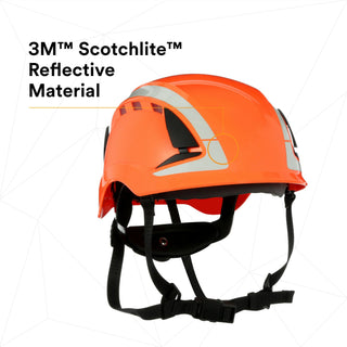 3M SecureFit Safety Helmet, X5007VX-ANSI,  Orange, vented, 1Ea/Box