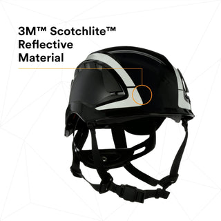 3M SecureFit Safety Helmet, X5012VX-ANSI,  Black, vented, 1Ea/Box