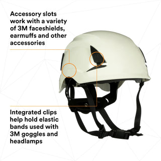 3M SecureFit Safety Helmet, X5001-ANSI, White