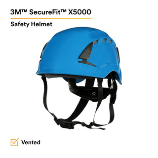 3M SecureFit Safety Helmet, X5003V-ANSI,  Blue, vented