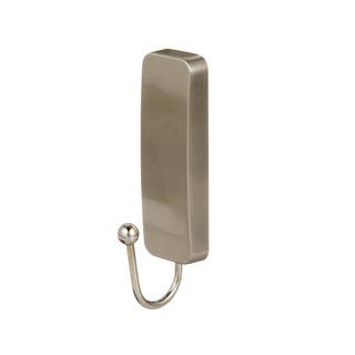 Command Medium Brushed Nickel Hooks, 2 Hooks, 4 Strips, 17034BN-2ES