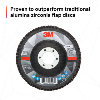 3M Flap Disc 769F, 40+, T27, 5 in x 7/8 in