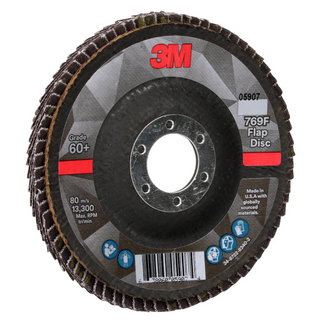 3M Flap Disc 769F, 60+, T29, 4-1/2 in x 7/8 in