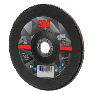 3M Flap Disc 769F, 120+, T29, 7 in x 7/8 in