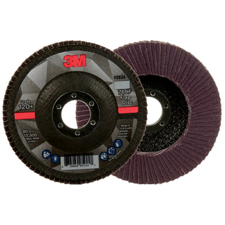 3M Flap Disc 769F, 120+, T27, 4-1/2 in x 7/8 in