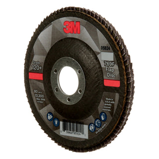 3M Flap Disc 769F, 120+, T27, 4-1/2 in x 7/8 in