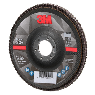 3M Flap Disc 769F, 80+, T29, 5 in x 7/8 in