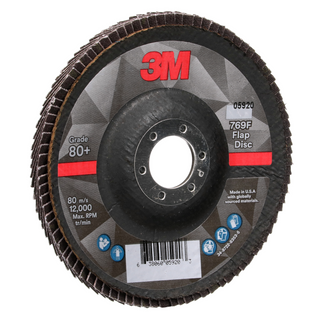 3M Flap Disc 769F, 80+, T29, 5 in x 7/8 in