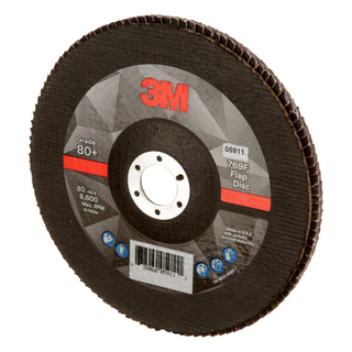 3M Flap Disc 769F, 80+, T27, 7 in x 7/8 in