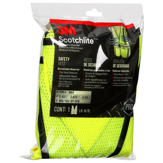 3M Reflective Construction Safety Vest with 5 Point Tear Away, Class 2