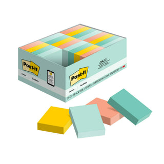 Post-it® Notes 653-24APVAD, 1 3/8 in x 1 7/8 in (34,9 mm x 47,6 mm)