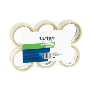 Tartan Shipping Packaging Tape 3710-6, 1.88 in x 54.6 yd (48 mm x 50m), 6 pack