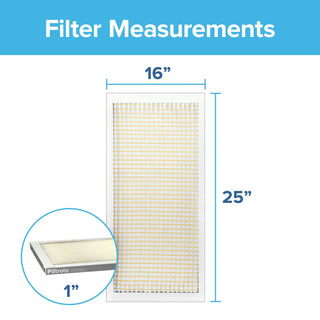 Filtrete Basic Dust & Lint Air Filter, 300 MPR, 301-4, 16 in x 25 in x1 in