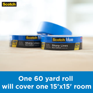 ScotchBlue Sharp Lines Painter’s Tape 2093-24NC, 0.94 in x 60 yd (24mmx 54,8m)