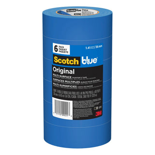 ScotchBlue Original Painter's Tape 2090-36AP6, 1.41 in x 60 yd (36mm x54,8m)