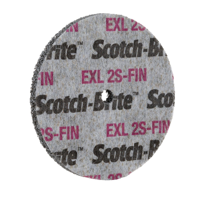 Scotch-Brite EXL Unitized Wheel, 3 in x 1/4 in x 1/4 in, 2S FIN