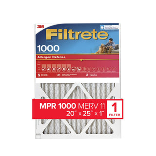 Filtrete Allergen Defense Air Filter, 1000 MPR, 9803-4, 20 in x 25 in x1 in