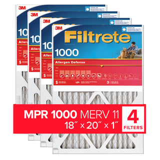 Filtrete Allergen Defense Air Filter, 1000 MPR, 9845-4, 18 in x 20 in x1 in