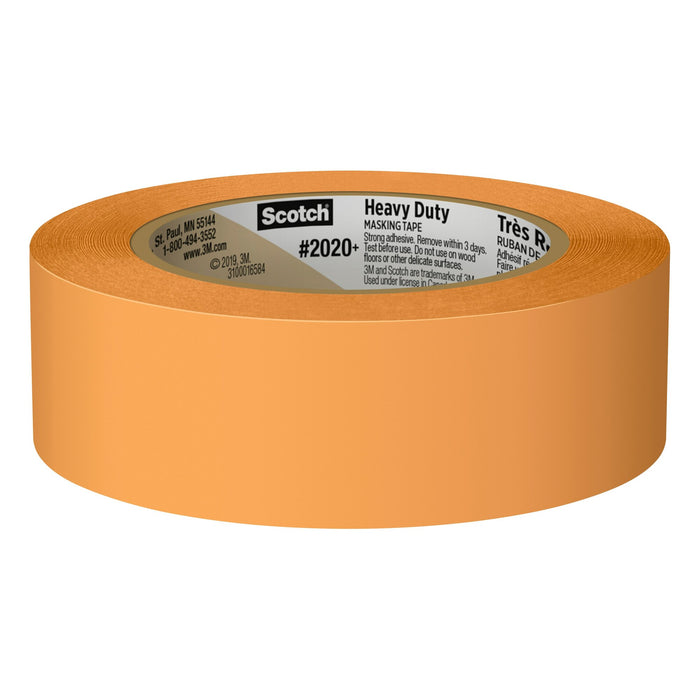 Scotch® Heavy Duty Masking Tape 2020+-36AP6, 1.41 in x 60.1 yd (36mm x55m)