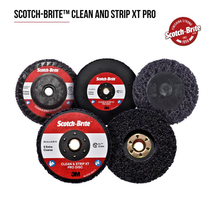 Scotch-Brite Clean and Strip XT Pro Disc, XO-DC, SiC Extra Coarse,Purple