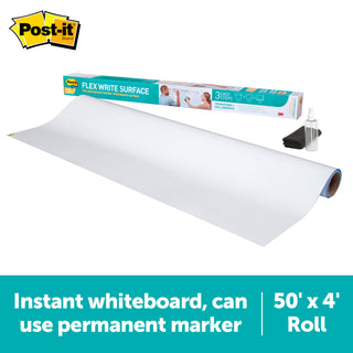 Post-it® Flex Write Surface, The Permanent Marker Whiteboard SurfaceFWS50x4