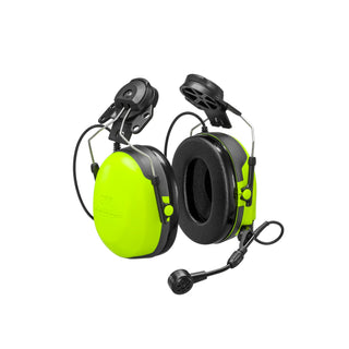 3M PELTOR CH-3 Headset with PTT MT74H52P3E-111, Hard Hat Attached, FLX2