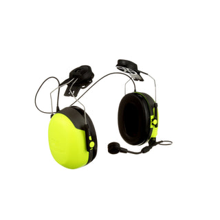 3M PELTOR CH-3 Headset with PTT MT74H52P3E-111, Hard Hat Attached, FLX2