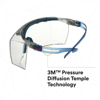 3M SecureFit 3700 Series, SF3701XSGAF-BLU, Blue Temple, Browguard