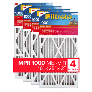 Filtrete Electrostatic Air Filter, 1000 MPR, NADP01-2IN-4, 16 in x 25in x 2 in