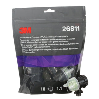 3M Performance Pressure HVLP Atomizing Head Refill Kit 26811, Yellow,1.1