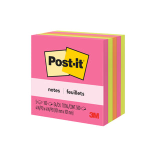 Post-it® Notes 675-5LAN, 4 In X 4 In (101 mm X 101 mm)