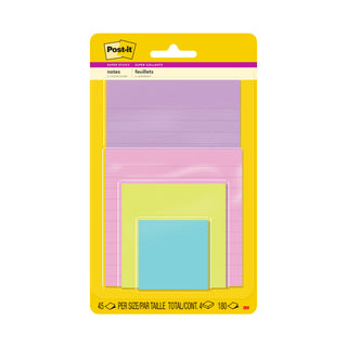 Post-it® Super Sticky Notes 4622-SSMIASR, Multi Sizes