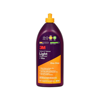 3M Perfect-It Gelcoat Light Cutting Polish + Wax, 36110, 1 quart (32fl oz)