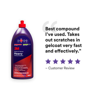 3M Perfect-It Gelcoat Heavy Cutting Compound, 36102, 1 quart (946 mL)