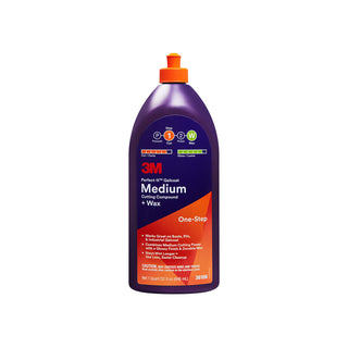 3M Perfect-It Gelcoat Medium Cutting Compound + Wax, 36106, 1 quart(946 mL)