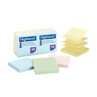 Highland Pop-up Self Stick Notes 6549-PuA, 3 in x 3 in