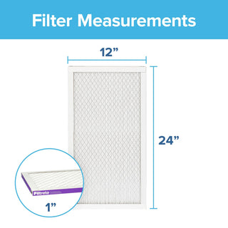 Filtrete Ultra Allergen Reduction Filter UR20-2PK-1E, 12 in x 24 in x 1 in