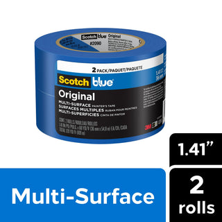 ScotchBlue Original Painter's Tape 2090-36CC2, 1.41 in x 60 yd (36mm x54.8m)