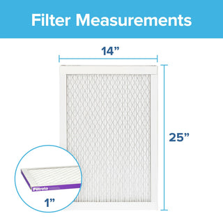 Filtrete Ultra Allergen Reduction Filter UR04-2PK-1E, 14 in x 25 in x 1 in