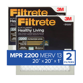 Filtrete Elite Allergen Reduction Filter EA02-2PK-1E, 20 in x 20 in x 1 in