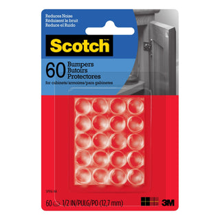 Scotch Bumpers SP956-NA, Round, Clear 0.5-in 60/pk