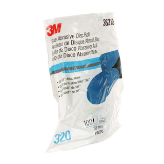 3M Stikit Blue Abrasive Disc Roll 36210, 6 in, 320 Grade, 100 Discs/Roll