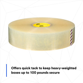 Scotch® High Tack Box Sealing Tape 375+, Clear, 72 mm x 914 m