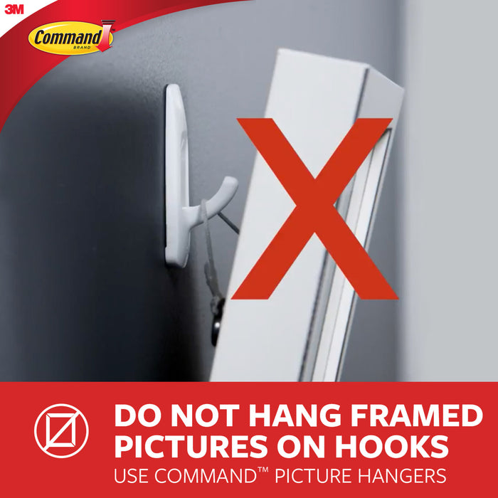 Command Sawtooth Picture Hangers Value Pack 17042-ES, 3 hangers, 6 strips