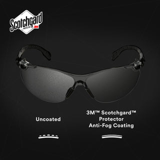 3M Solus 1000 Series, S1507SGAF, Black Temples, Scotchgard Anti-Fog Coating