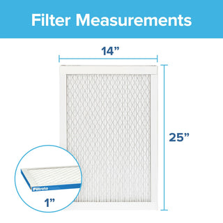 Filtrete High Performance Air Filter 1900 MPR UA04-4, 14 in x 25 in x 1 in