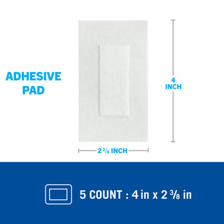 Nexcare All-in-One Adhesive Pad H3564, 2 3/8 in x 4 in (6 cm x 10 cm)